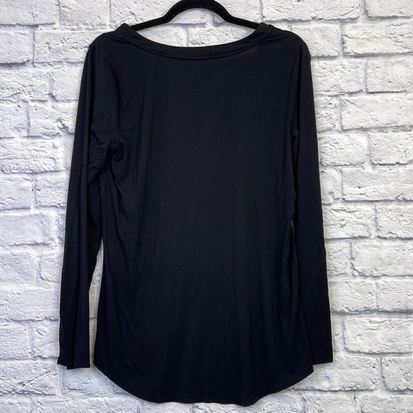 SOMA Long Sleeve Slub Tee Black light weight size M new - Picture 5 of 12